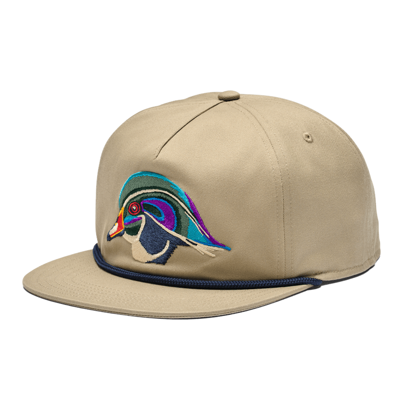 Wood Duck Flat Brim Rope Hat